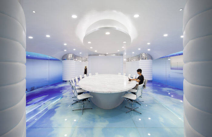 广州云数据中心办公室装修项目，科技艺术风格效果
